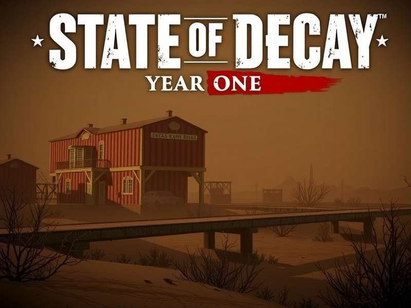 State of Decay Year One Survival Edition gameplay screenshot showing a survivor facing a horde