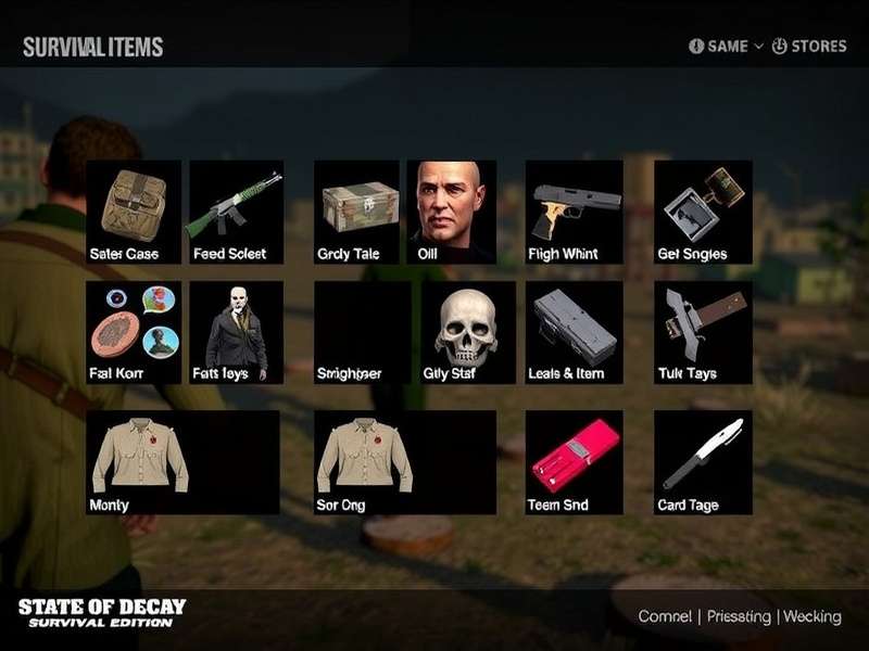 State of Decay gameplay screenshot showing store items and survival elements