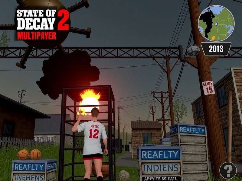 Four players in State of Decay 2 cooperating to fight a zombie horde and a Juggernaut