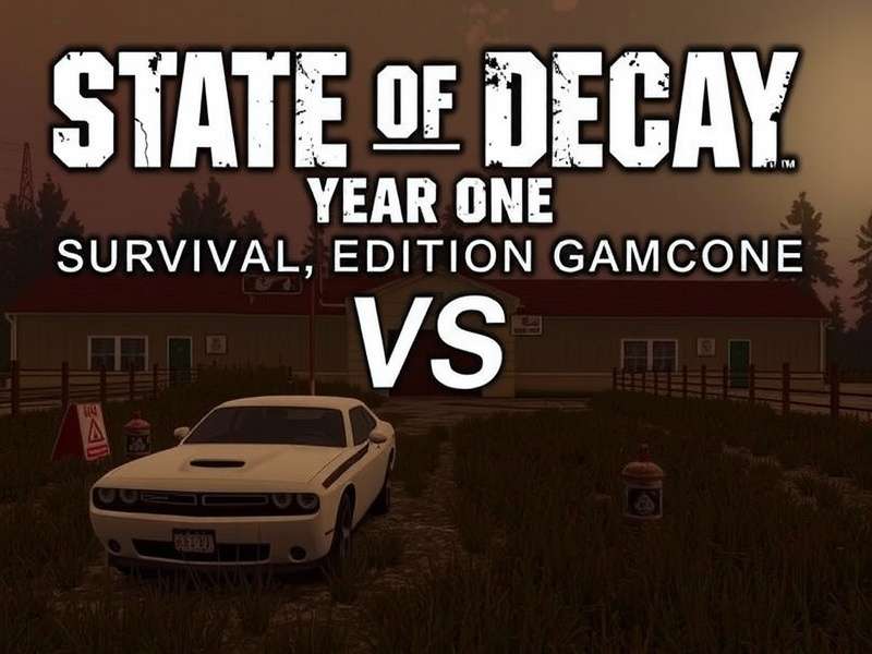 State Of Decay Year One Survival Edition gameplay comparison between Xbox One and Xbox showing zombie horde and base camp
