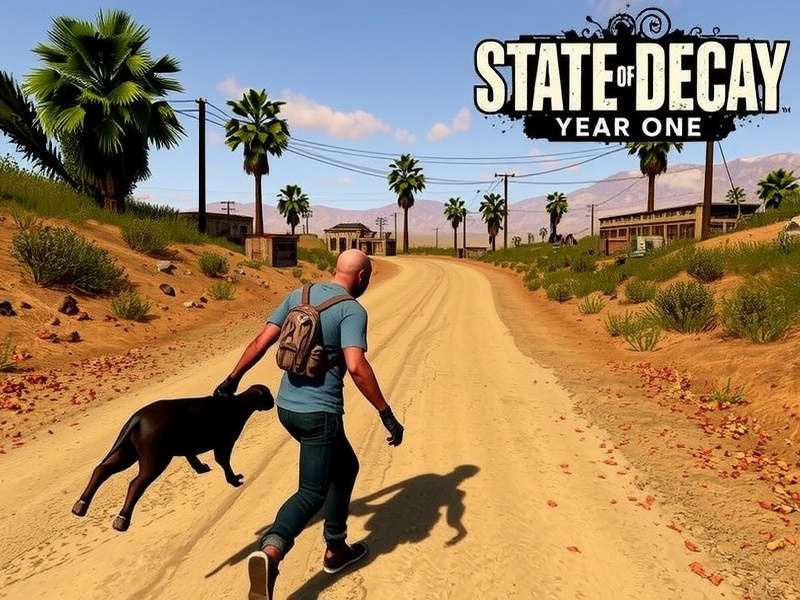 State of Decay Year One Survival Edition gameplay screenshot showing open world survival with base building and zombie combat