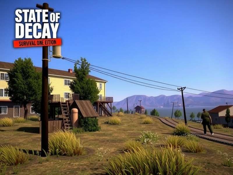 State of Decay Year One Survival Edition gameplay scene with survivors scavenging in a post-apocalyptic town
