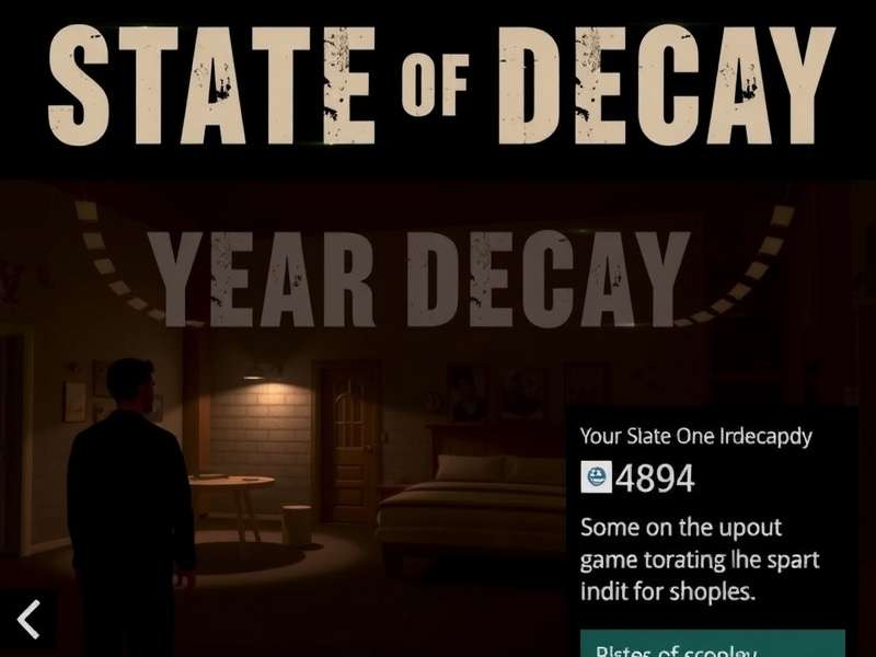 State of Decay Year One Survival Edition gameplay mods sims cover art with zombie survival scenario